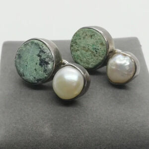 Large  natural pearl earrings